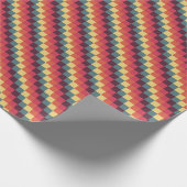 Ethnic Red Yellow Oranje Navajo Block Pattern Cadeaupapier (Hoek)