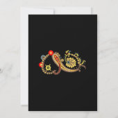Ethnic Retro Floral – Paisley Mandala Poster Art Save The Date (Achterkant)
