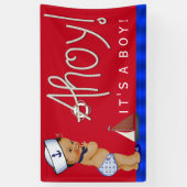 Ethnic Sailor Baby Nautical Baby shower Spandoek (Verticaal)