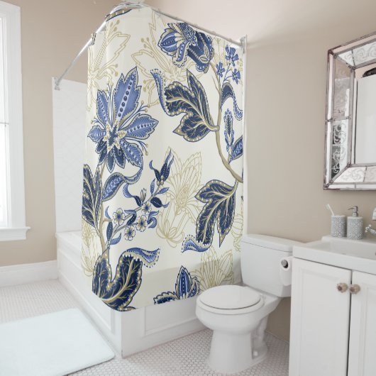 Ethnic seamless pattern with Indian ornament. Vint Douchegordijn (In situ)