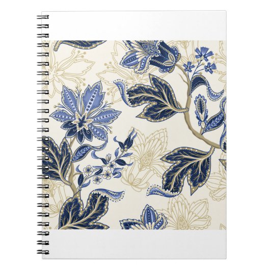 Ethnic seamless pattern with Indian ornament. Vint Notitieboek (Voorkant)