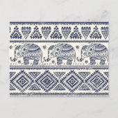 Ethnic Tribal Aztec Elephant Patroon Briefkaart (Voorkant)