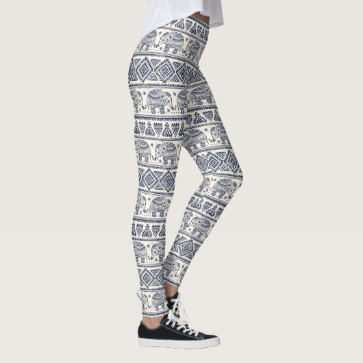 Ethnic Tribal Aztec Elephant Patroon Leggings (Rechts)
