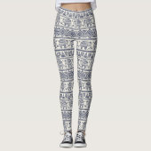 Ethnic Tribal Aztec Elephant Patroon Leggings (Voorkant)