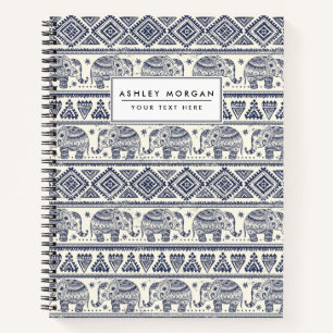 Ethnic Tribal Aztec Elephant Patroon Notitieboek