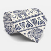 Ethnic Tribal Aztec Elephant Patroon Stropdas (Opgerold)