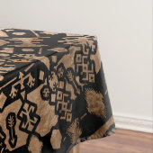 Ethnic Tribal Mandala Black en Gold Tafelkleed (Voorbeeld)