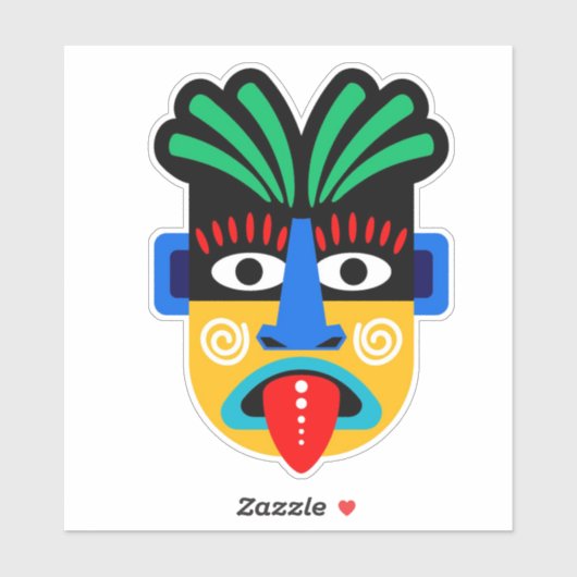 Ethnic Tribal Mask Sticker (Vel)