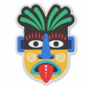Ethnic Tribal Mask Sticker (Voorkant)
