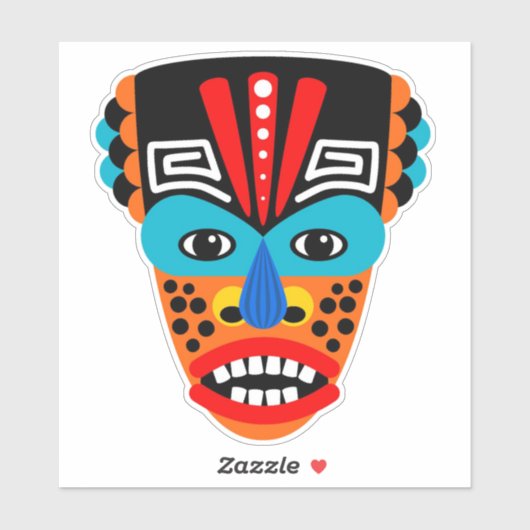 Ethnic Tribal Mask Sticker (Vel)