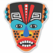 Ethnic Tribal Mask Sticker (Voorkant)