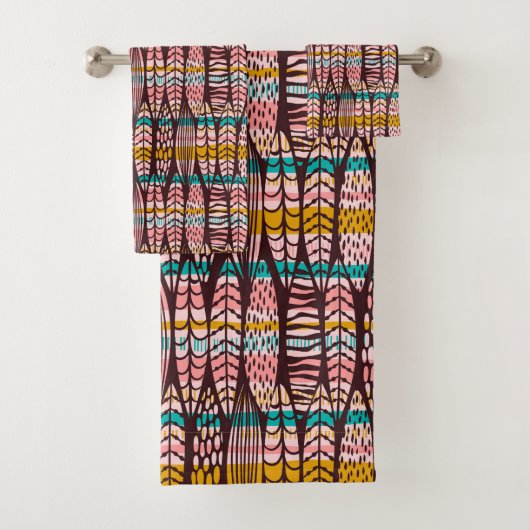Ethnic Tribal Patroon Bad Handdoek (Insitu)