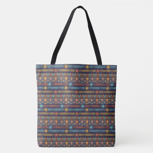 Ethnic Tribal Patroon Tote Bag (Voorkant)