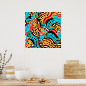 Ethnic Tribal Pattern Art Poster (Keuken)