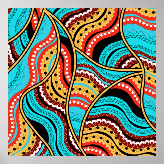 Ethnic Tribal Pattern Art Poster (Voorkant)