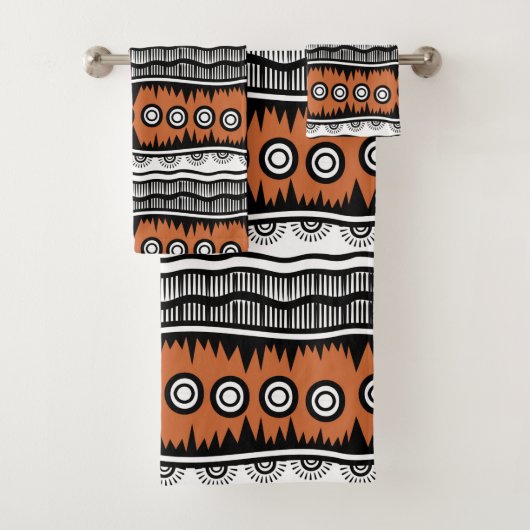 Ethnic Tribal Pattern Bath Towel Set Bad Handdoek (Insitu)