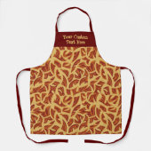 Ethnic Tribal Pattern Oranje Brown Beige Schort (Voorkant)