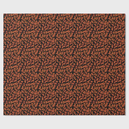 Ethnic Tribal Pattern Oranje Brown Black Cadeaupapier (Vlak)