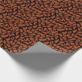 Ethnic Tribal Pattern Oranje Brown Black Cadeaupapier (Hoek)