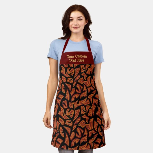 Ethnic Tribal Pattern Oranje Brown Black Schort (Gedragen)