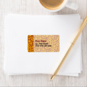 Ethnic Tribal Pattern Oranje Brown Yellow Etiket (Insitu)