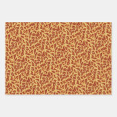 Ethnic Tribal Pattern Oranje en Brown Inpakpapier Vel (Voorkant 3)