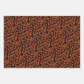 Ethnic Tribal Pattern Oranje en Brown Inpakpapier Vel (Voorkant 2)