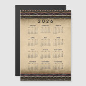 Ethnic Tribal Stripes 2026 Magnetic Card (Voorkant / Achterkant)