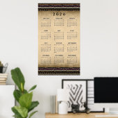 Ethnic Tribal Stripes 2026 Wall Calendar Poster (Thuiskantoor)