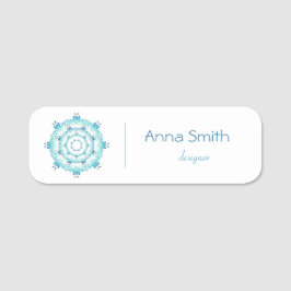 Ethnic Turquoise Mandala Naamplaatje