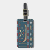 Ethnic Vist Patroon Bagagelabel (Voorkant verticaal)