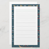 Ethnic Vist Patroon Briefpapier (Voorkant / Achterkant)