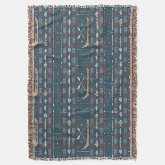 Ethnic Vist Patroon Deken (Voorkant Verticaal)