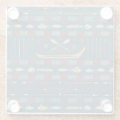 Ethnic Vist Patroon Glazen Onderzetter (Achterkant)