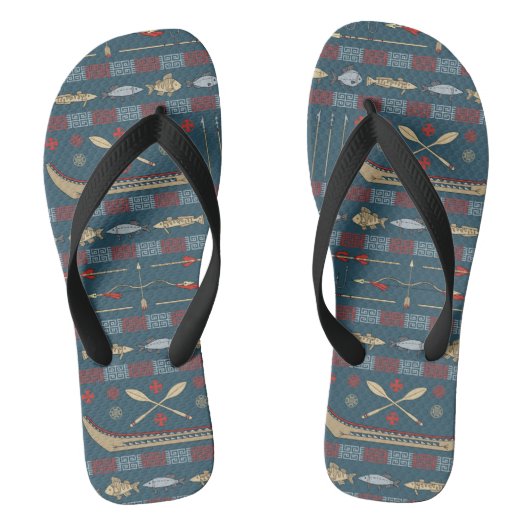 Ethnic Vist Patroon Teenslippers (Voetbed)