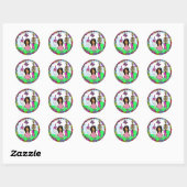 ethnisch prinses en onicorn Castle Ronde Sticker (Vel)