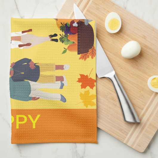 ETHNISCHE AFRIKAANSE AMERIKAANSE THANKSGIVING THEEDOEK (Quarter Fold)