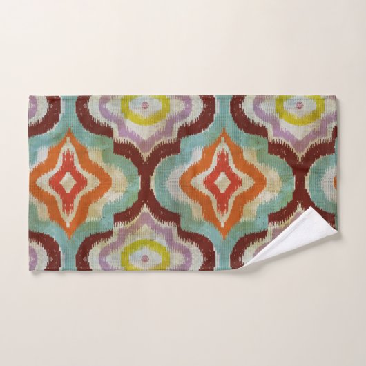 ethnisches ikat vintage design bad handdoek (Handdoek)