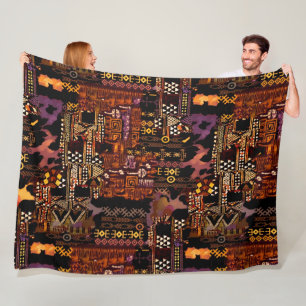 Ethno-jazz Fleece Deken, Groot Deken