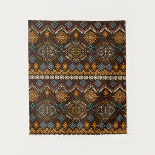 Ethno naadloos patroon. Etnisch boho-siermiddel. T Wandkleed
