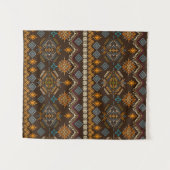 Ethno naadloos patroon. Etnisch boho-siermiddel. T Wandkleed (Voorkant (horizontaal))