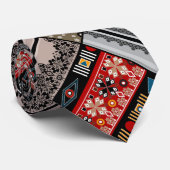 Ethno patchwork-quilt stropdas (Opgerold)