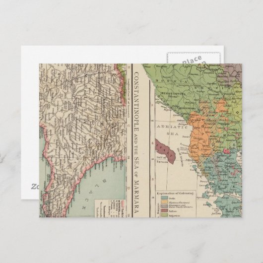 Ethnog Balkanschiereiland, Constantinopel Briefkaart (Voorkant / Achterkant)