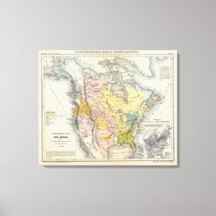 Ethnografieken van Noord-Amerika Canvas Afdruk