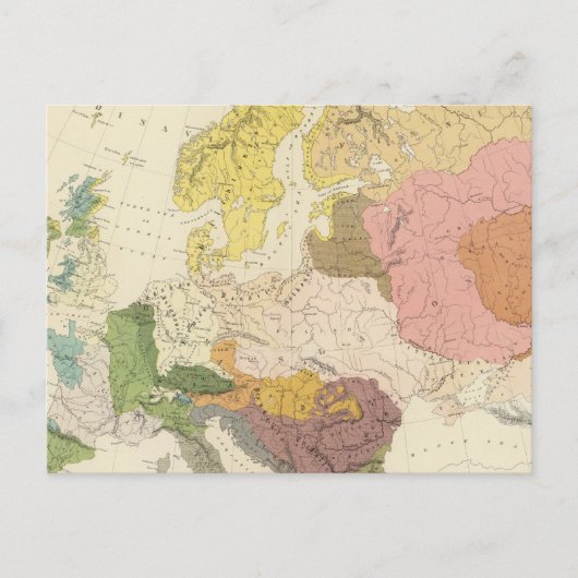 Ethnografisch Europa Briefkaart (Voorkant)