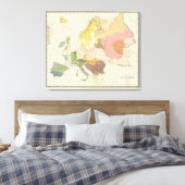 Ethnografisch Europa Canvas Afdruk (Insitu (Slaapkamer))