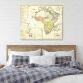 Ethnografische kaart van Afrika Canvas Afdruk (Insitu (Slaapkamer))