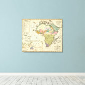 Ethnografische kaart van Afrika Canvas Afdruk (Insitu (Houten vloer))