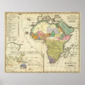 Ethnografische kaart van Afrika Poster (Voorkant)