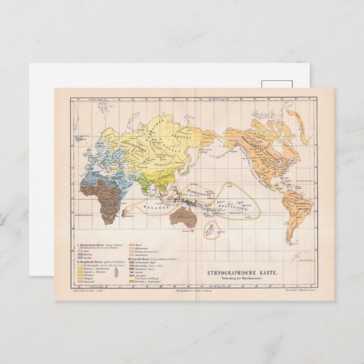 Ethnografische kaart van de wereld (Voorkant / Achterkant)